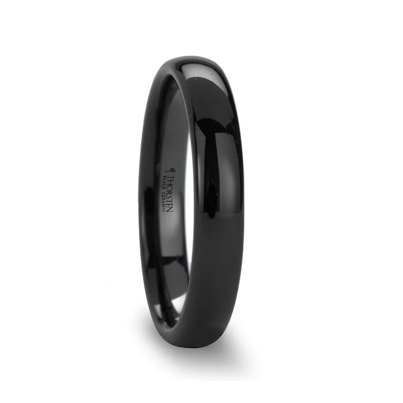 LANDON | Ceramic Ring Black Domed