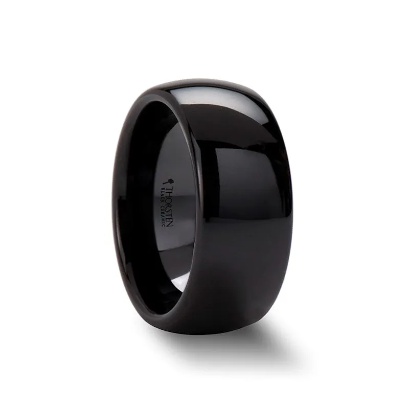 LANDON | Ceramic Ring Black Domed