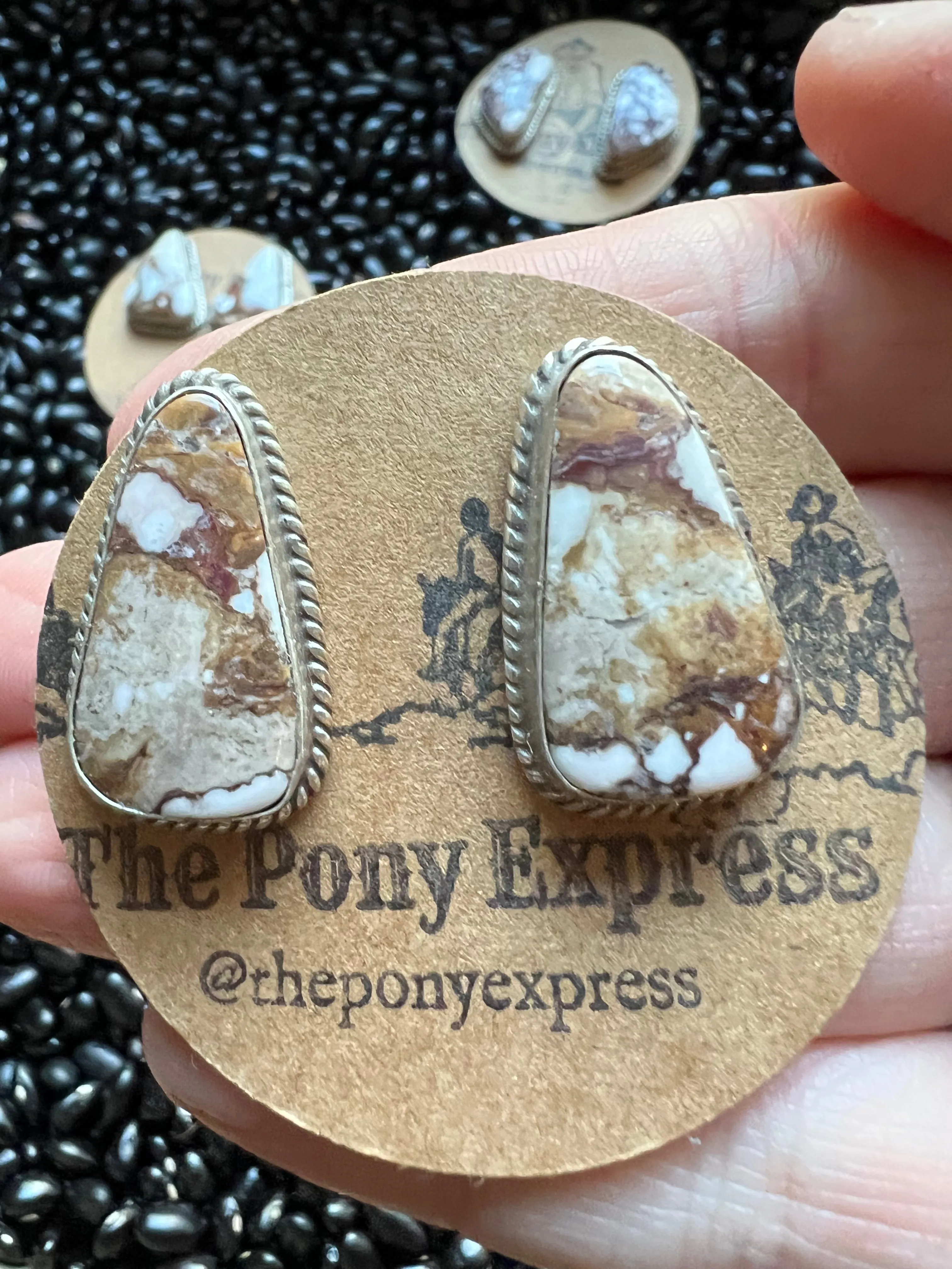 Large Stud Wild Horse Earrings