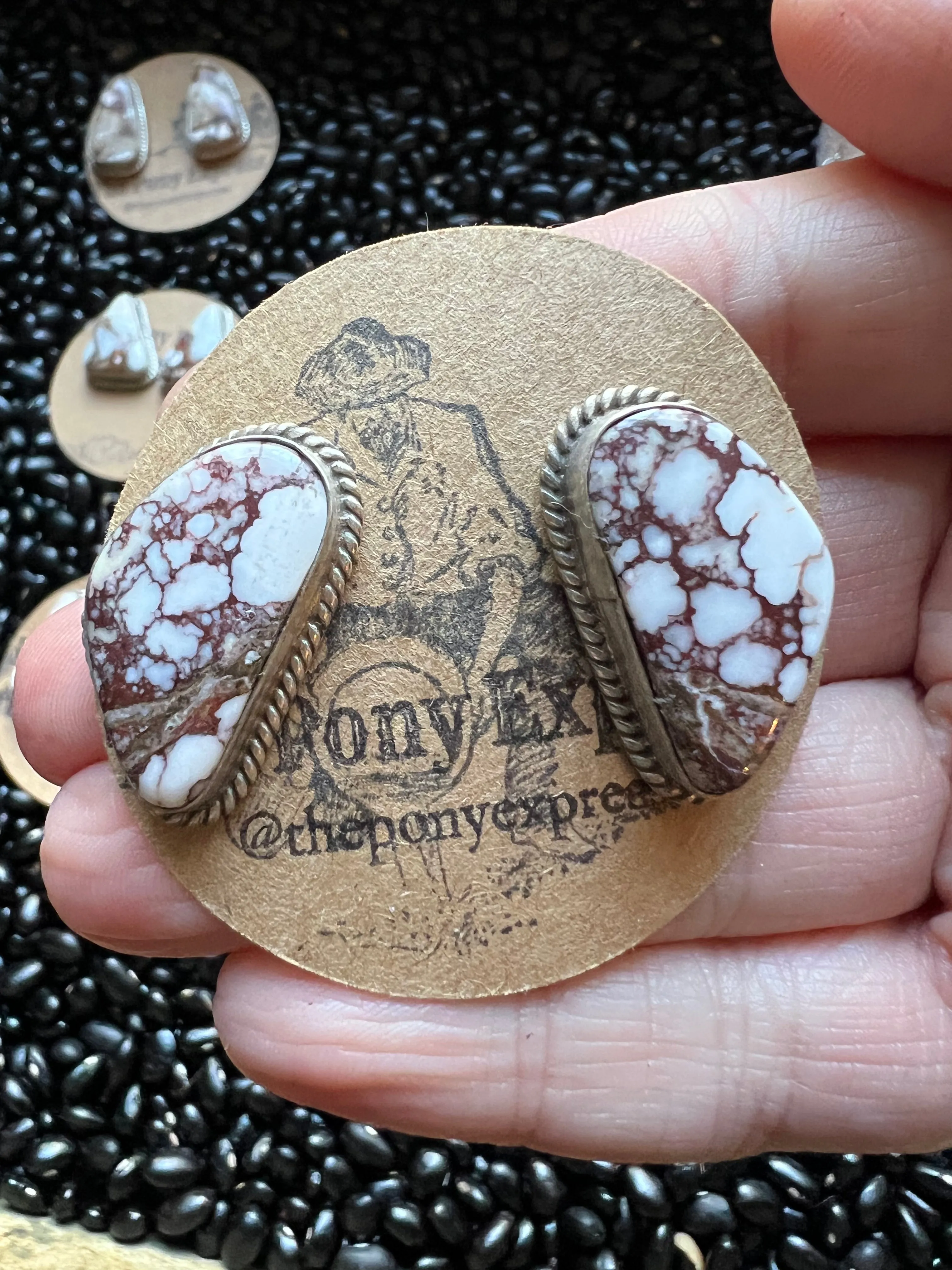 Large Stud Wild Horse Earrings