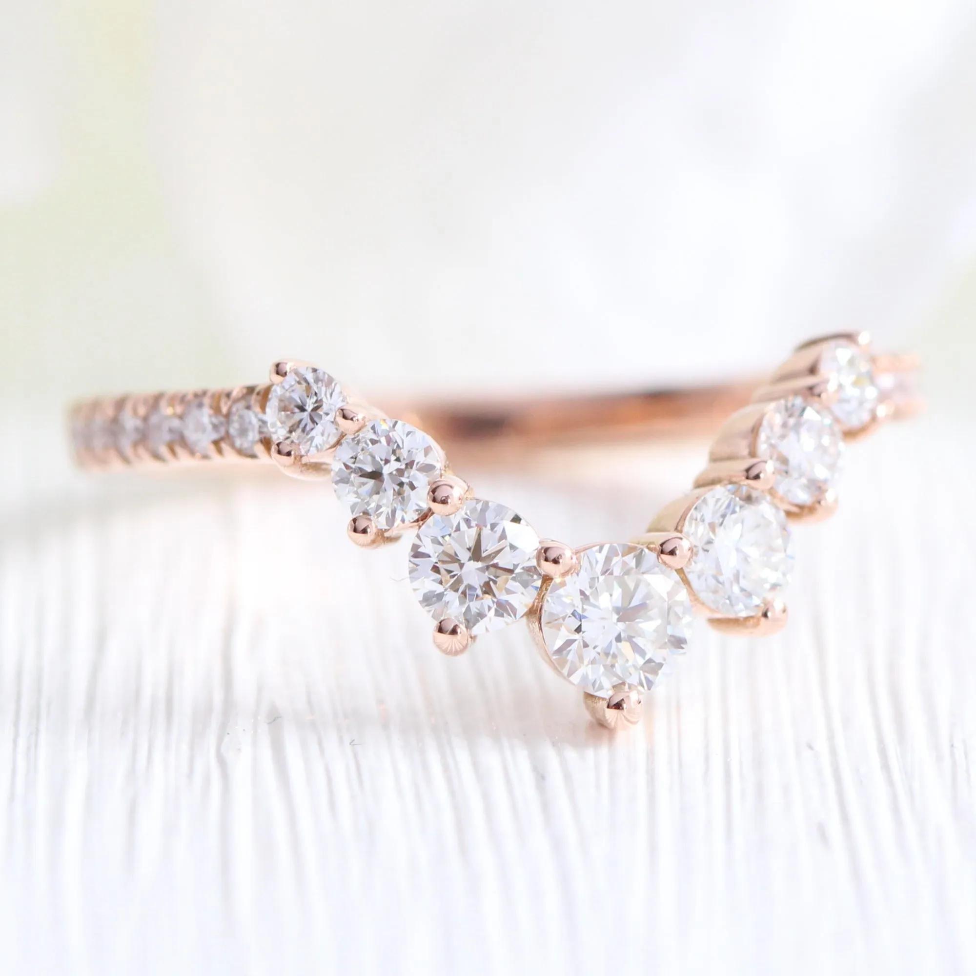 Luna Halo Pear Ruby Bridal Ring Set w/ Large 7 Diamond U Shaped Pave Band