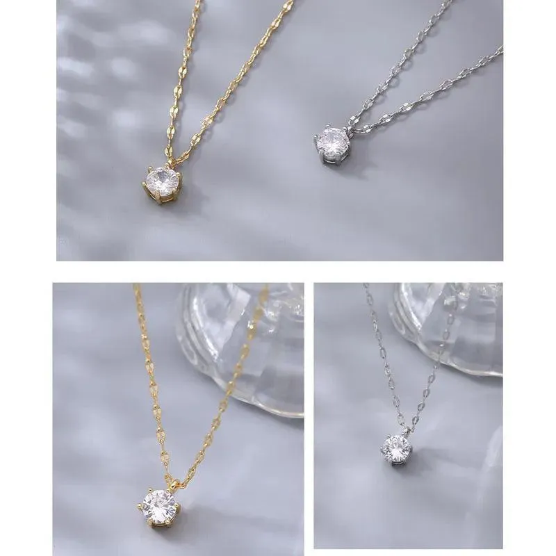 Luxurious Silver Choker with CZ Pendant: Elegant Women's Jewelry