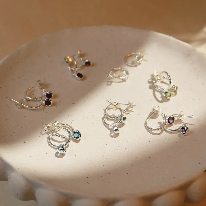 MARCH BIRTHSTONE EARRINGS