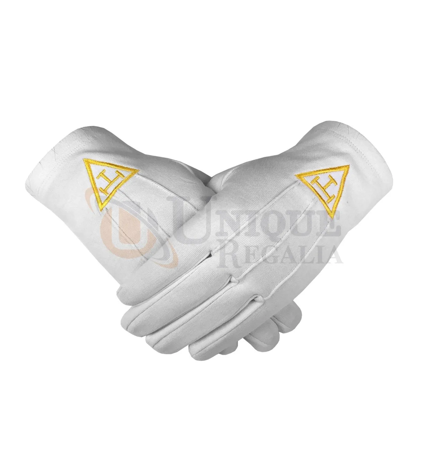 Masonic Regalia Royal Arch Cotton Gloves with beautiful Embroidery Logo