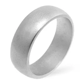 Matte Silver Wedding Ring