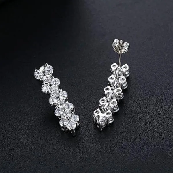 Mosaic Swiss CZ Diamond Earrings for Women by Feshionn IOBI