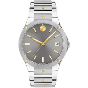 Movado SE Grey Dial Two Tone Men's Watch 0607514