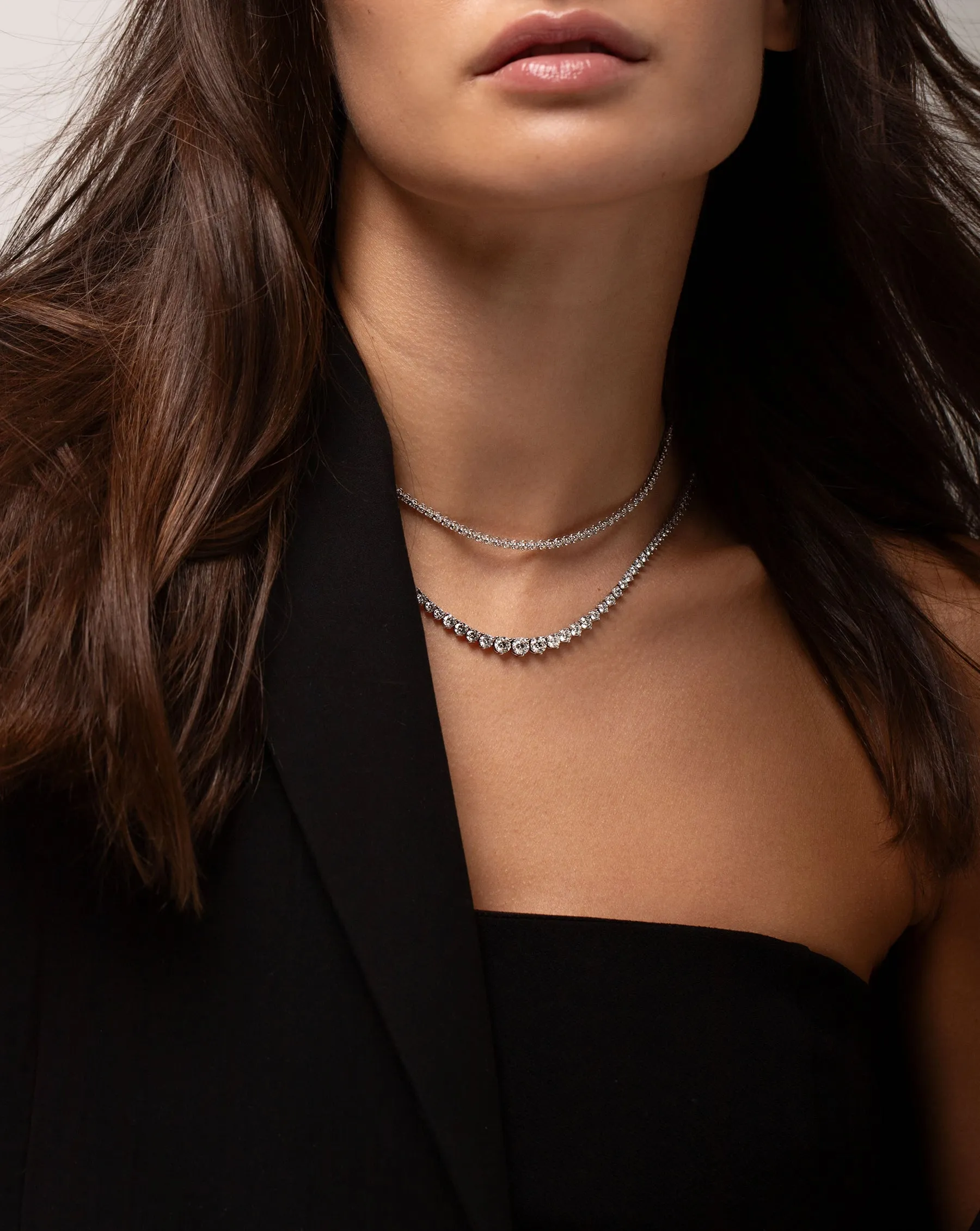 Multiway Tennis Necklace   Double Wrap Bracelet