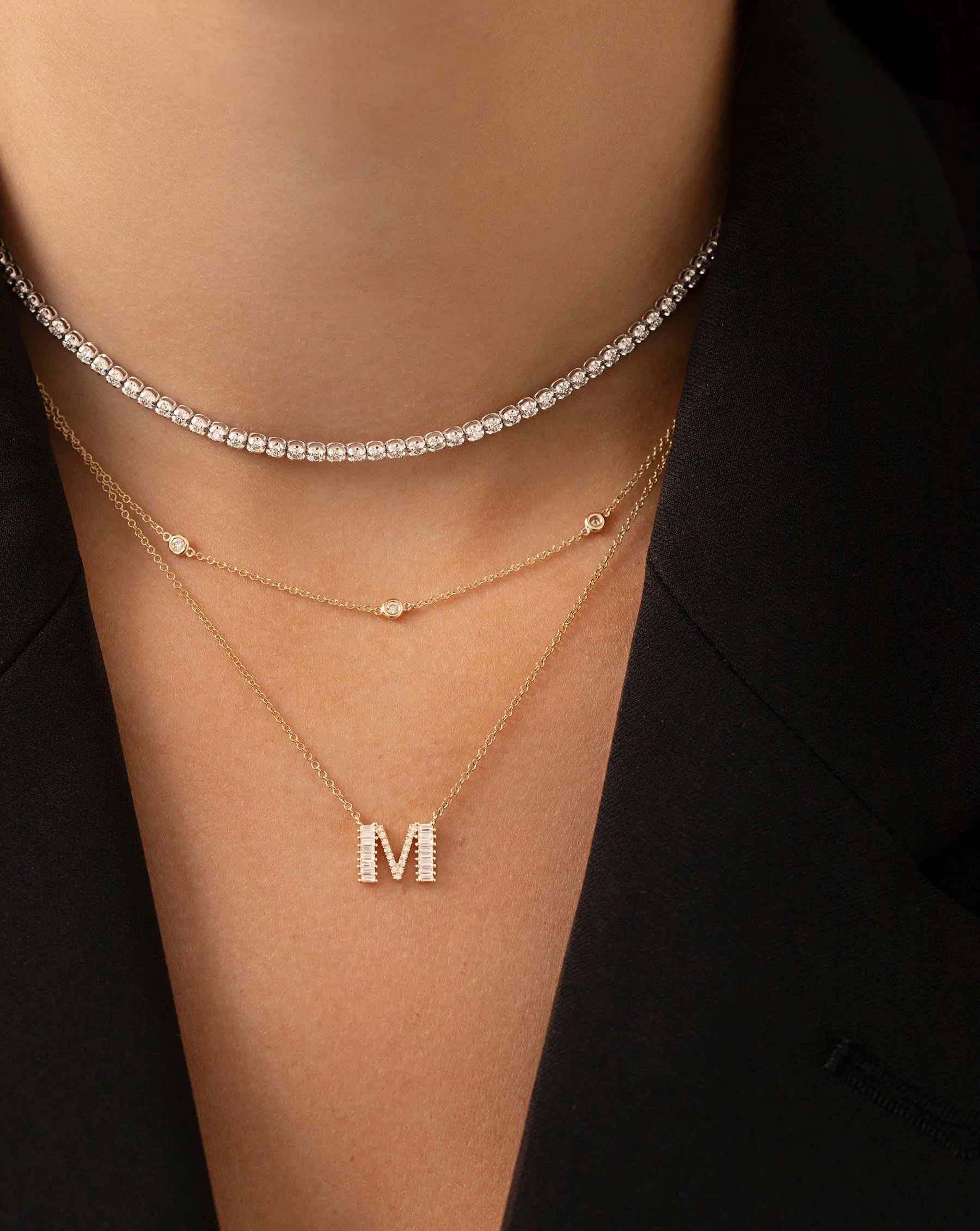 Multiway Tennis Necklace   Double Wrap Bracelet