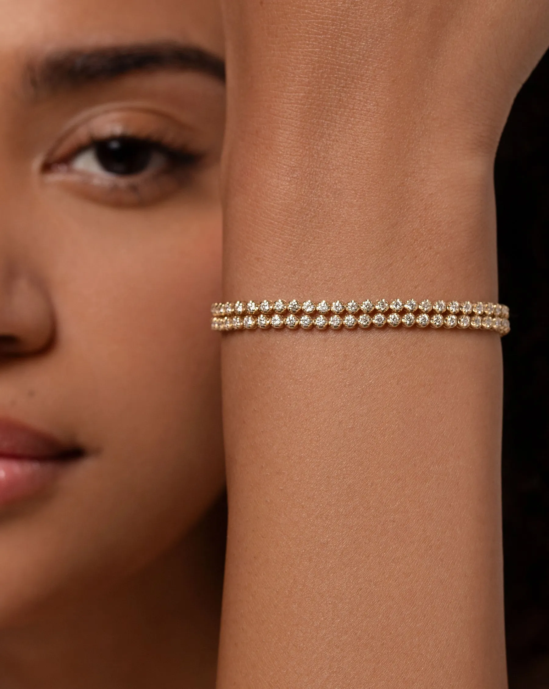 Multiway Tennis Necklace   Double Wrap Bracelet