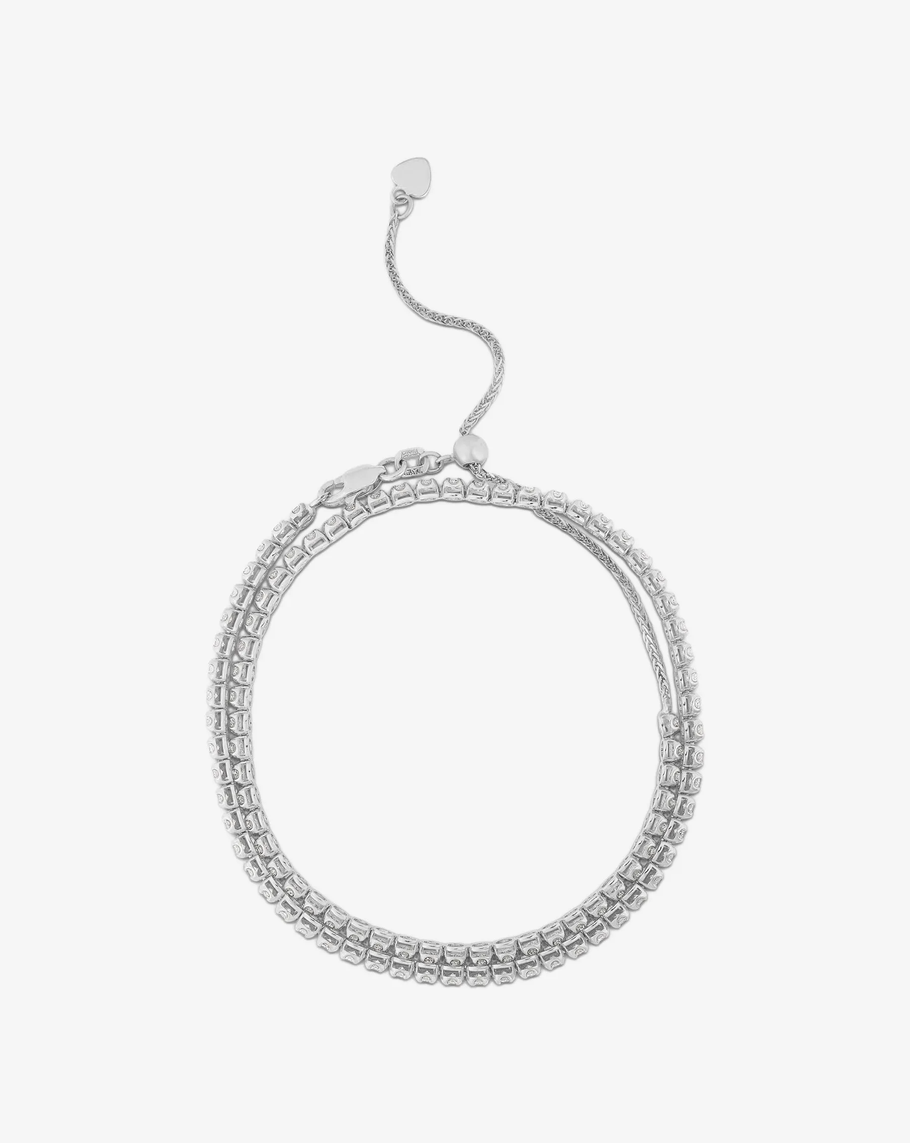 Multiway Tennis Necklace   Double Wrap Bracelet