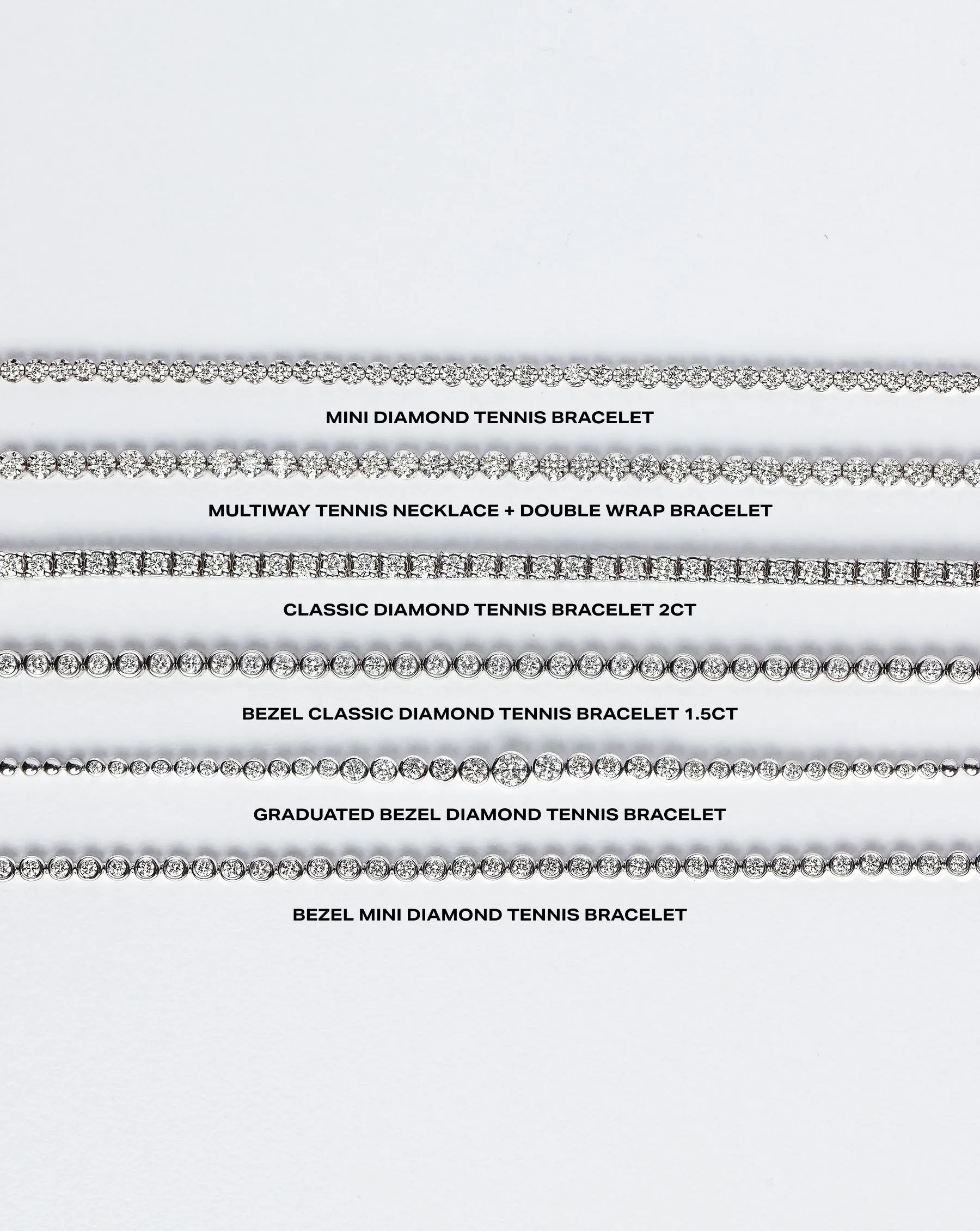 Multiway Tennis Necklace   Double Wrap Bracelet
