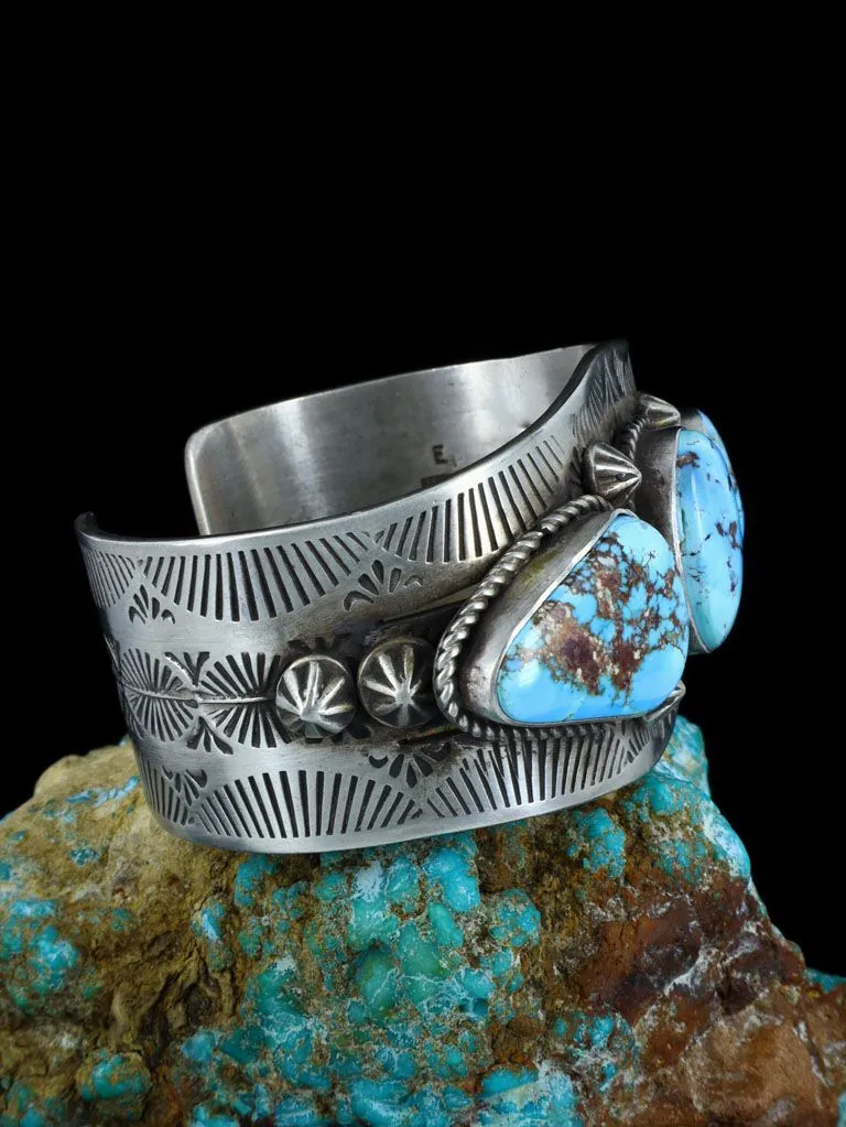 Native American Jewelry Golden Hill Turquoise Cuff Bracelet