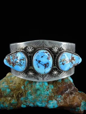 Native American Jewelry Golden Hill Turquoise Cuff Bracelet
