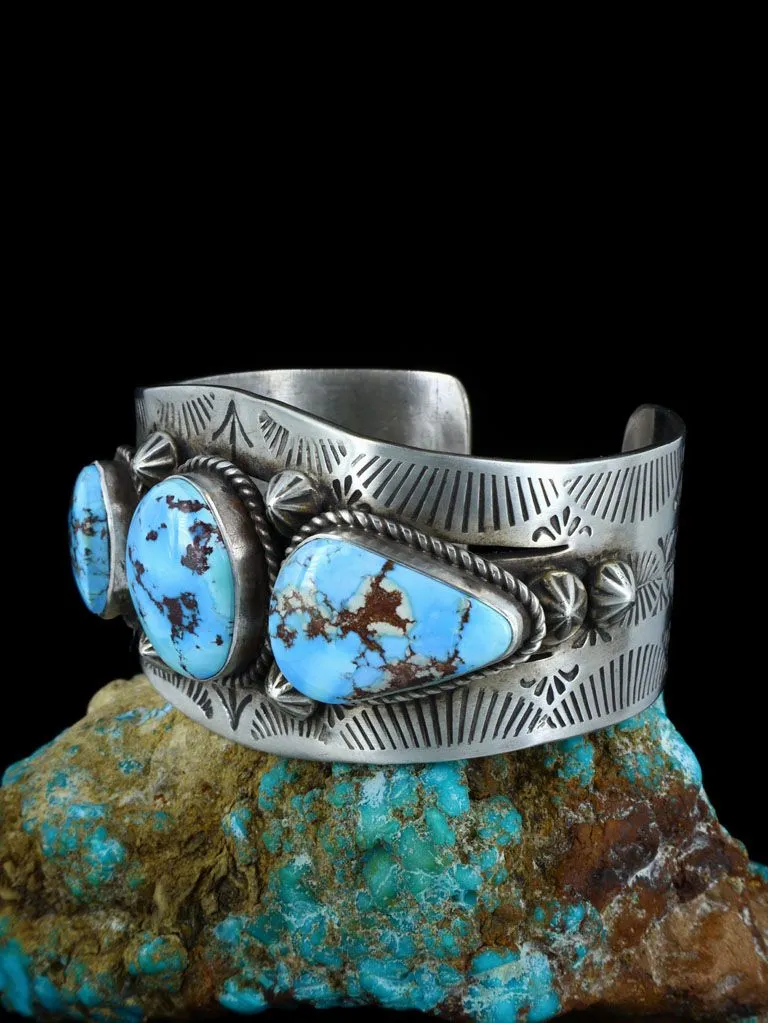 Native American Jewelry Golden Hill Turquoise Cuff Bracelet