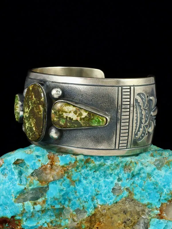 Native American Jewelry Pilot Mountain Turquoise Cuff Bracelet