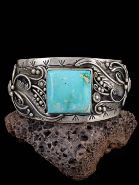 Native American Turquoise Sterling Silver Cuff Bracelet