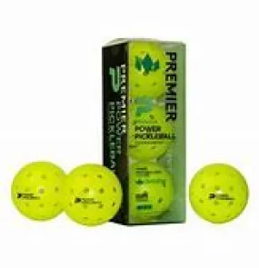 New Diadem Premier Pickleball Outdoor Balls - Tournament 3 Pack - Neon