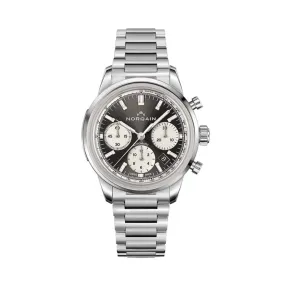 NORQAIN 40mm Freedom 60 Automatic Chronograph Watch with Anthracite Dial in Stainless Steel