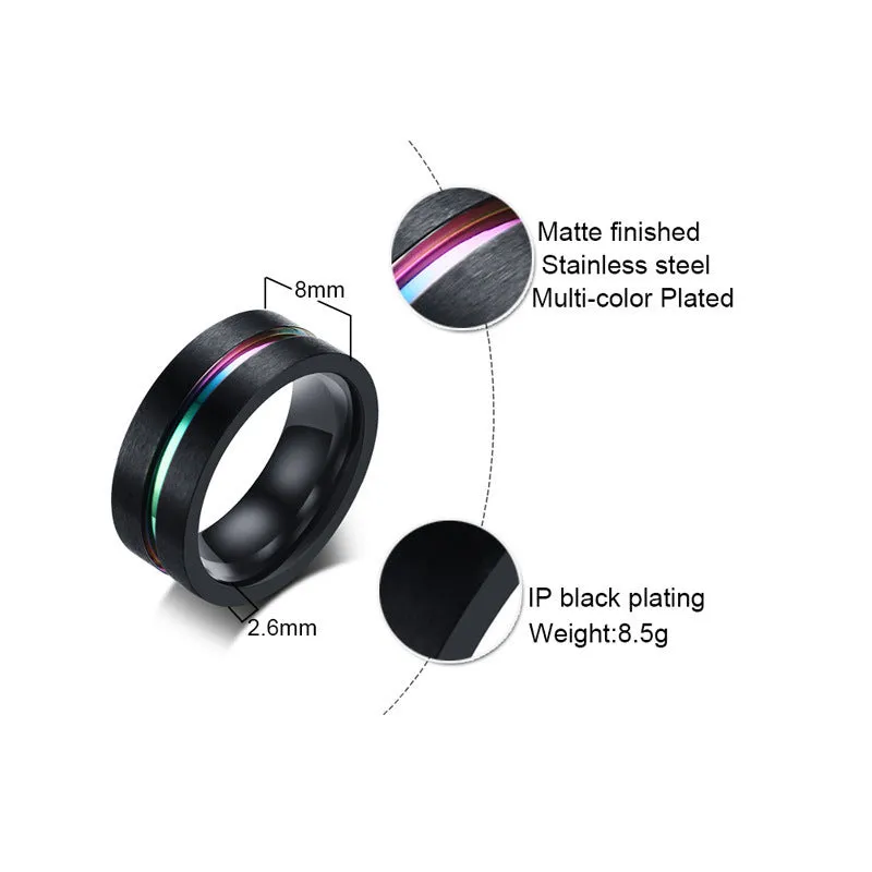 Personalized Engraved Mens Wedding Band