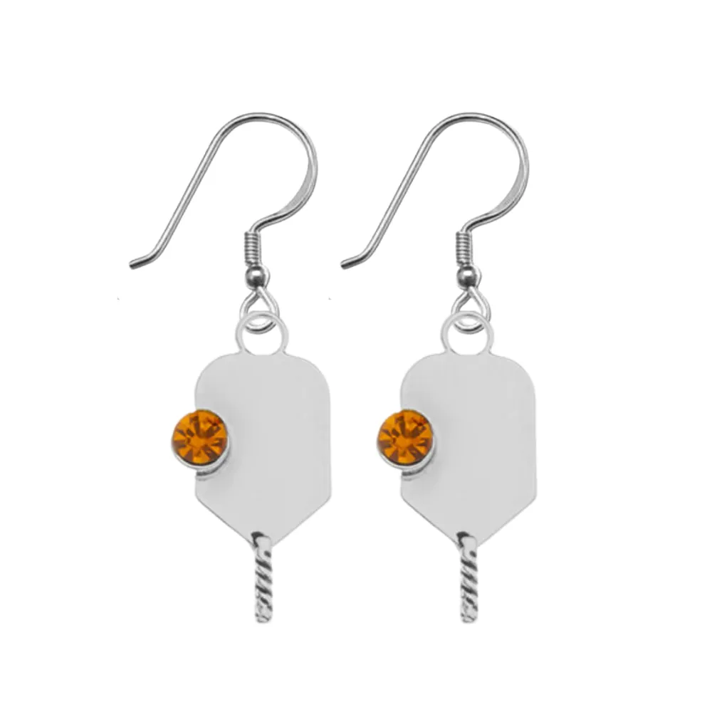 Pickleball Birthstone Earrings