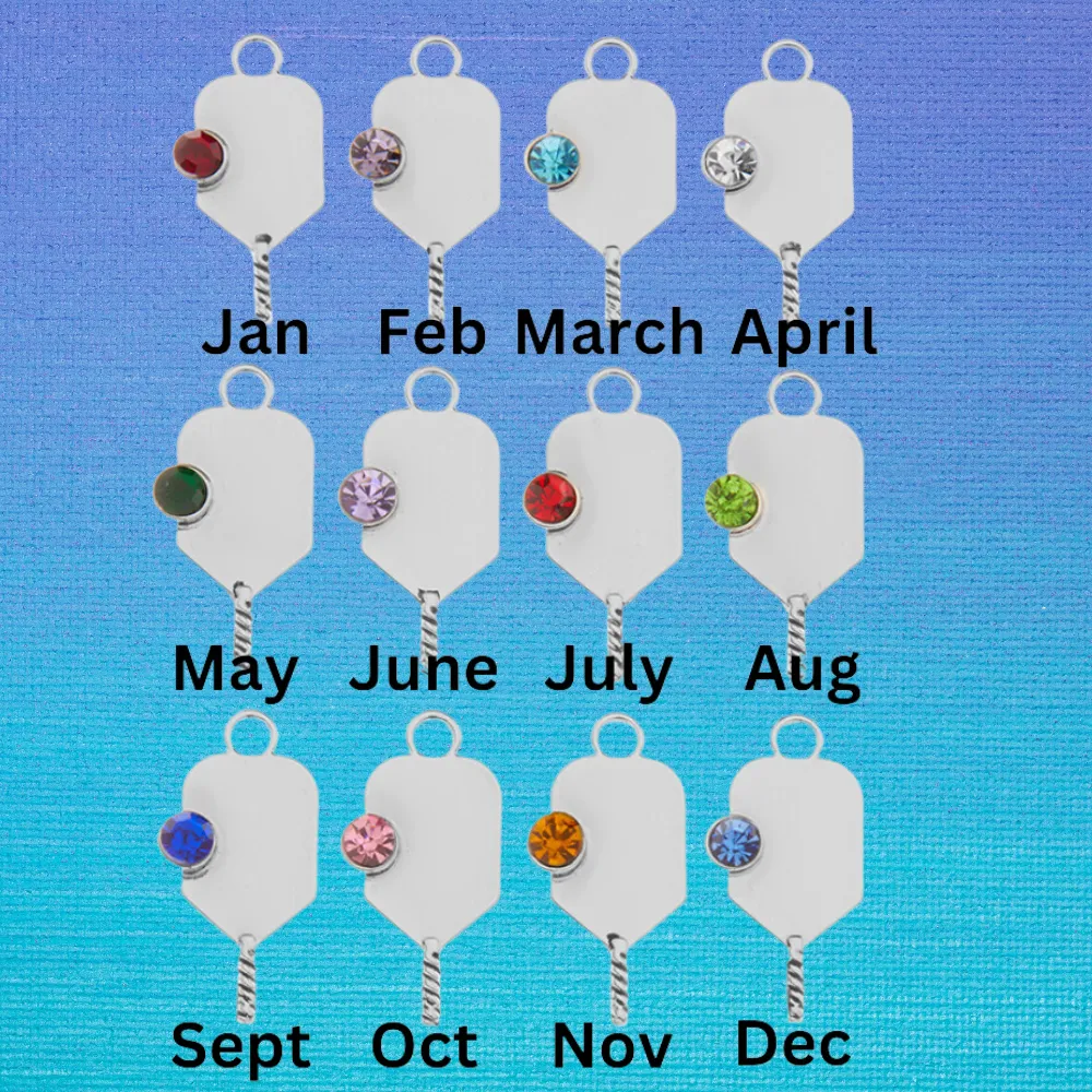 Pickleball Birthstone Earrings