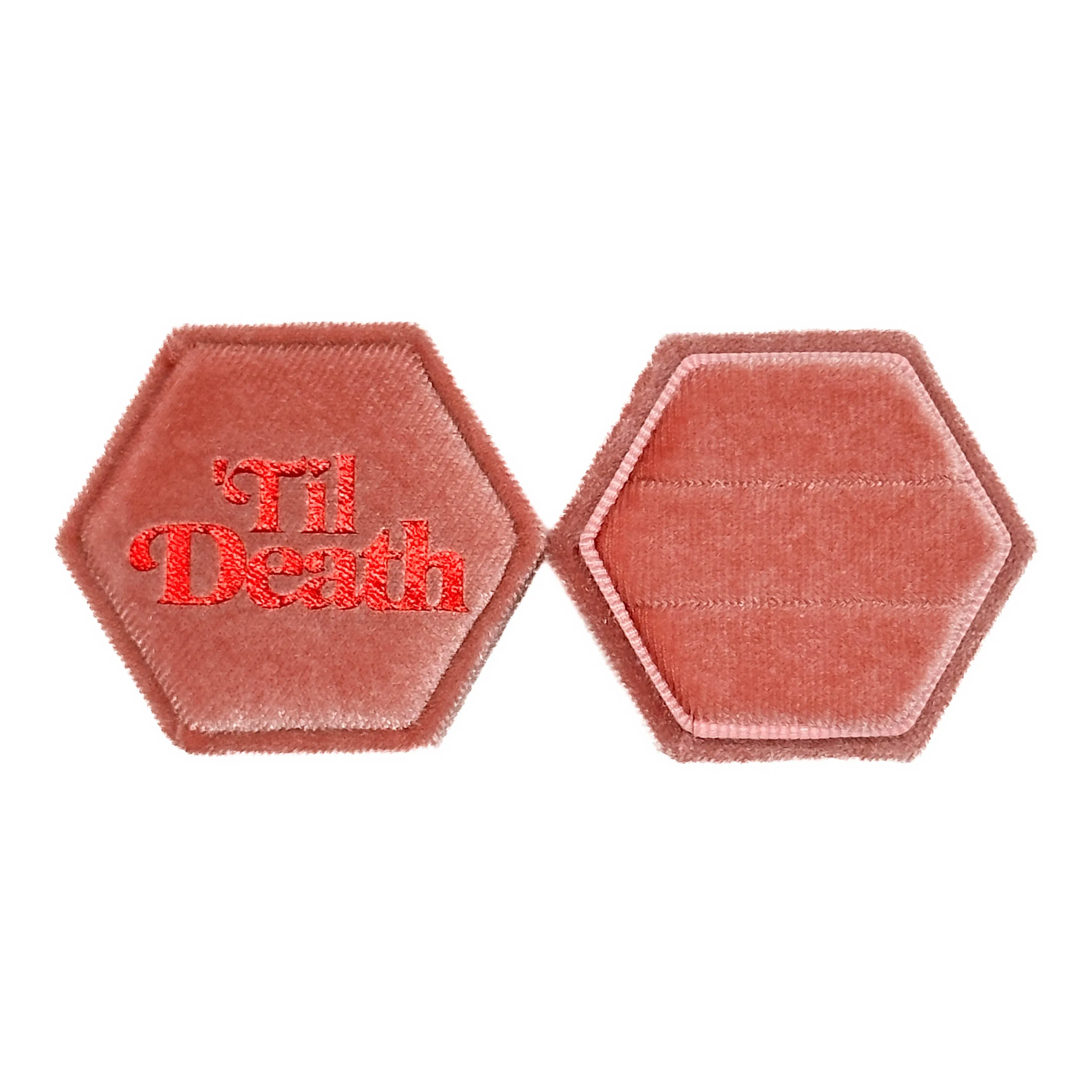 Pink 'Til Death Wedding Ring Box