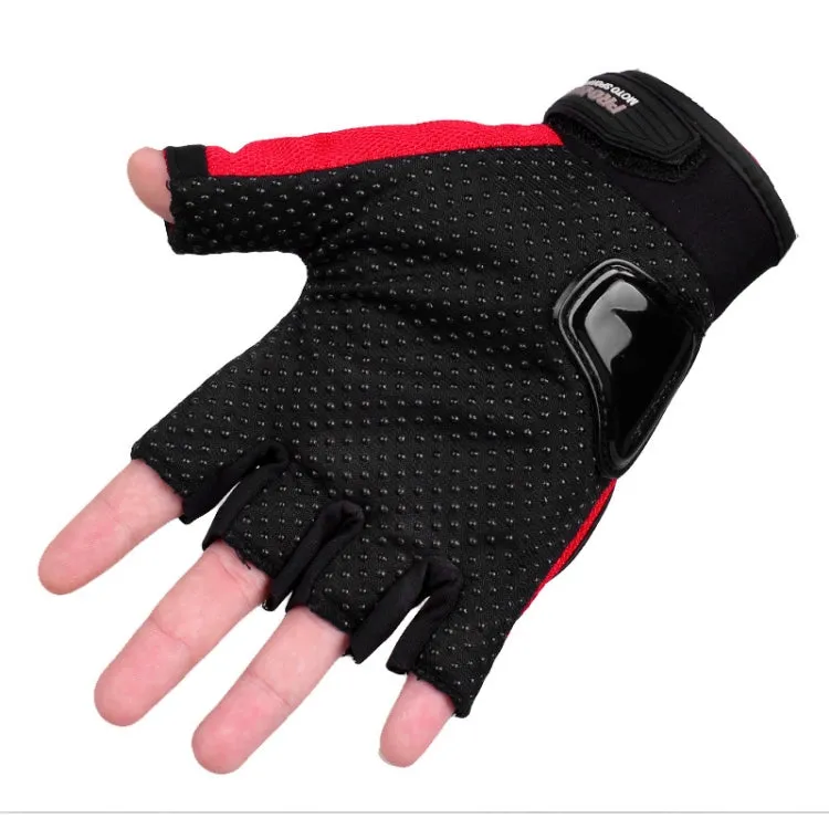 PRO-BIKER PRO01C Outdoor Cycling Glove Motorcycle Anti-Drop Safety Protection Half-Finger Glove, Specification: XL(Red)