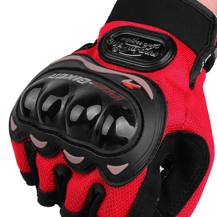 PRO-BIKER PRO01C Outdoor Cycling Glove Motorcycle Anti-Drop Safety Protection Half-Finger Glove, Specification: XL(Red)