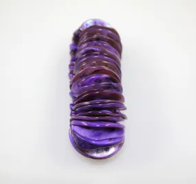 Purple Natural Sea Shell Half Moon Shape Bracelet