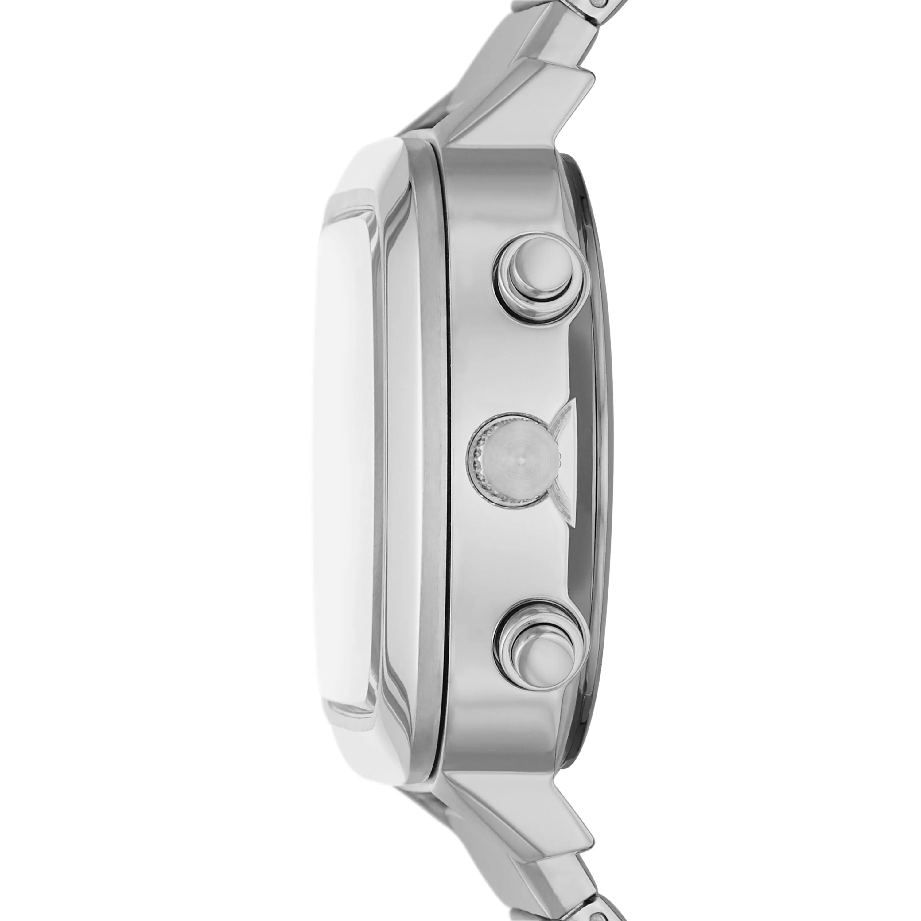 Retro Analog-Digital Stainless Steel Watch