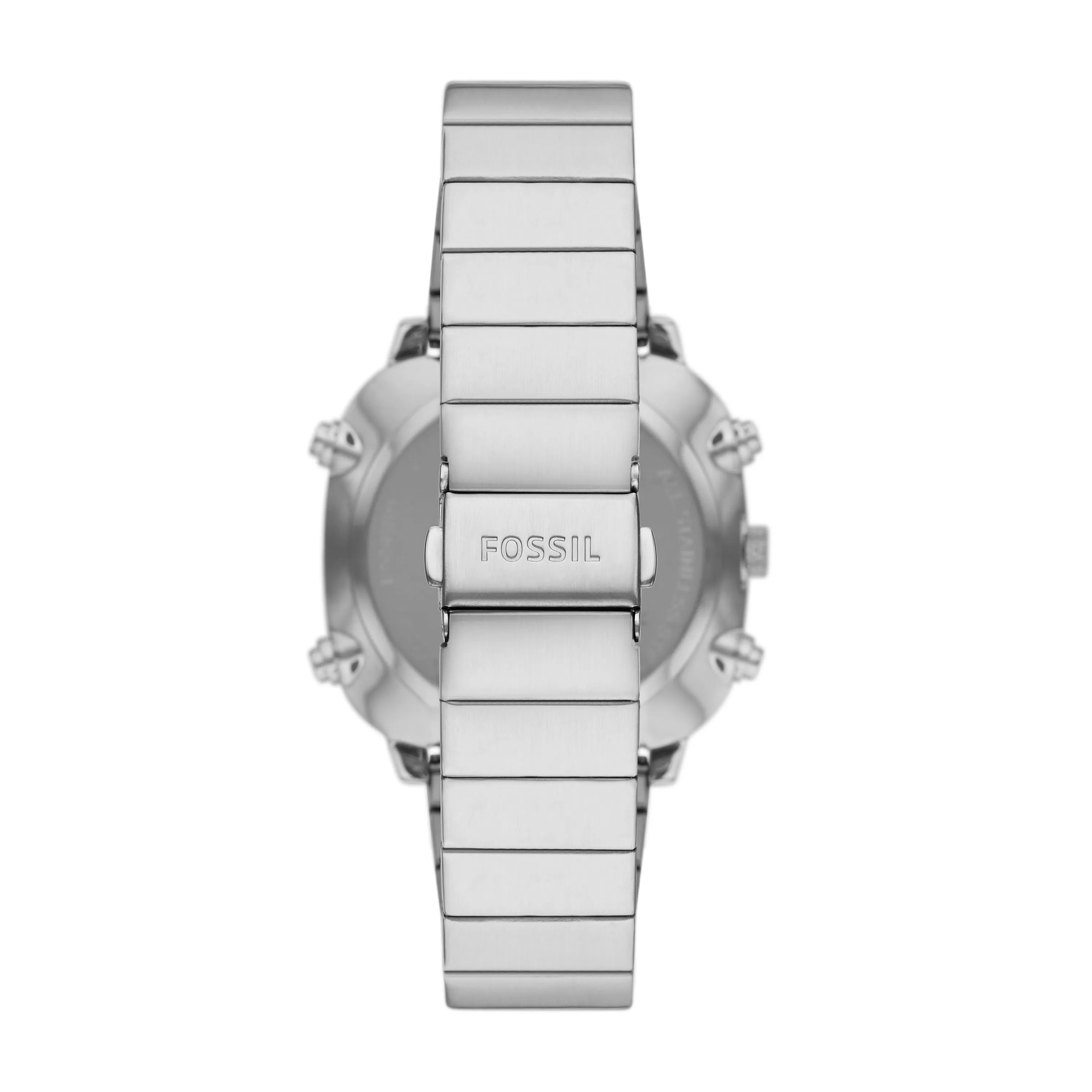 Retro Analog-Digital Stainless Steel Watch