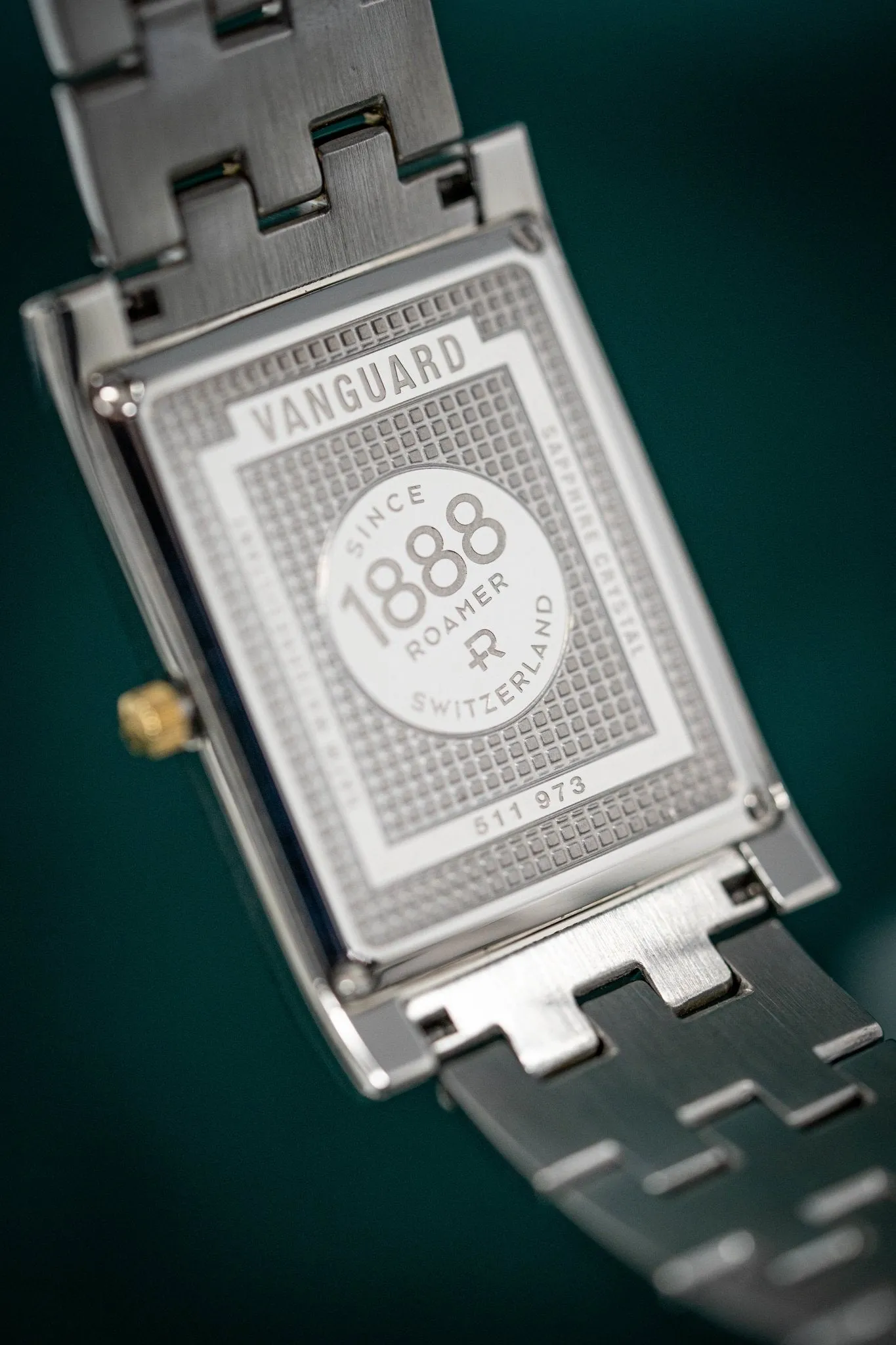 Roamer Swiss Watch Classic Vanguard Rectangular Gold