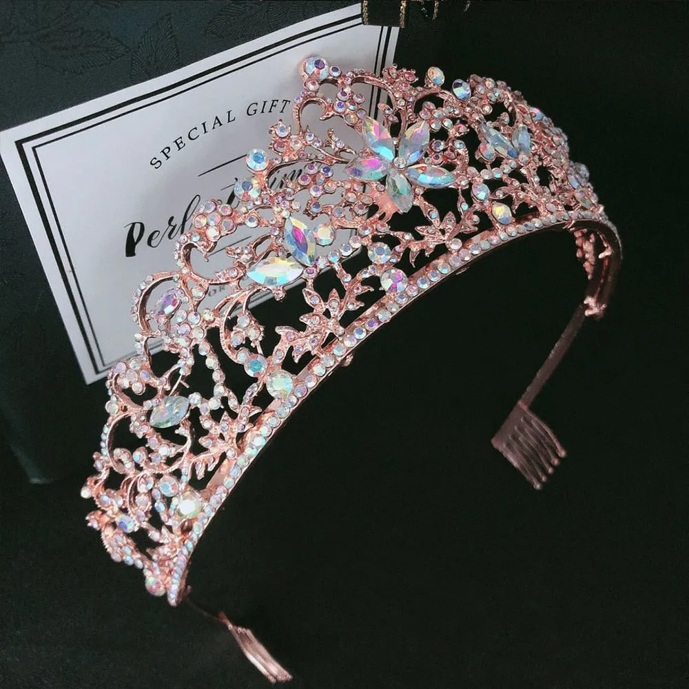 Rose Gold Floral Paradise Diadem