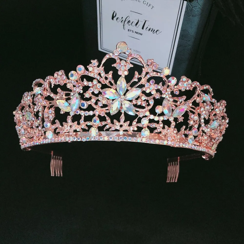 Rose Gold Floral Paradise Diadem