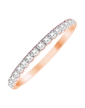Rose Gold Ring - 18ct Rose Gold Diamond Ring - 760272