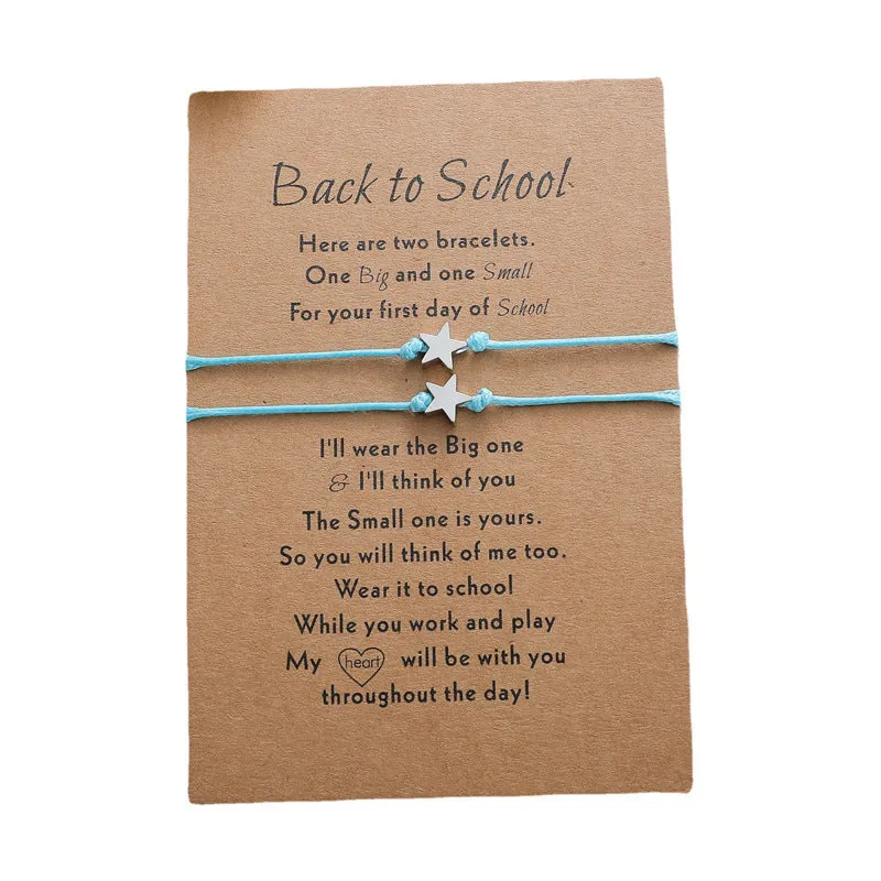 School Season Star Card Bracelet Personality
