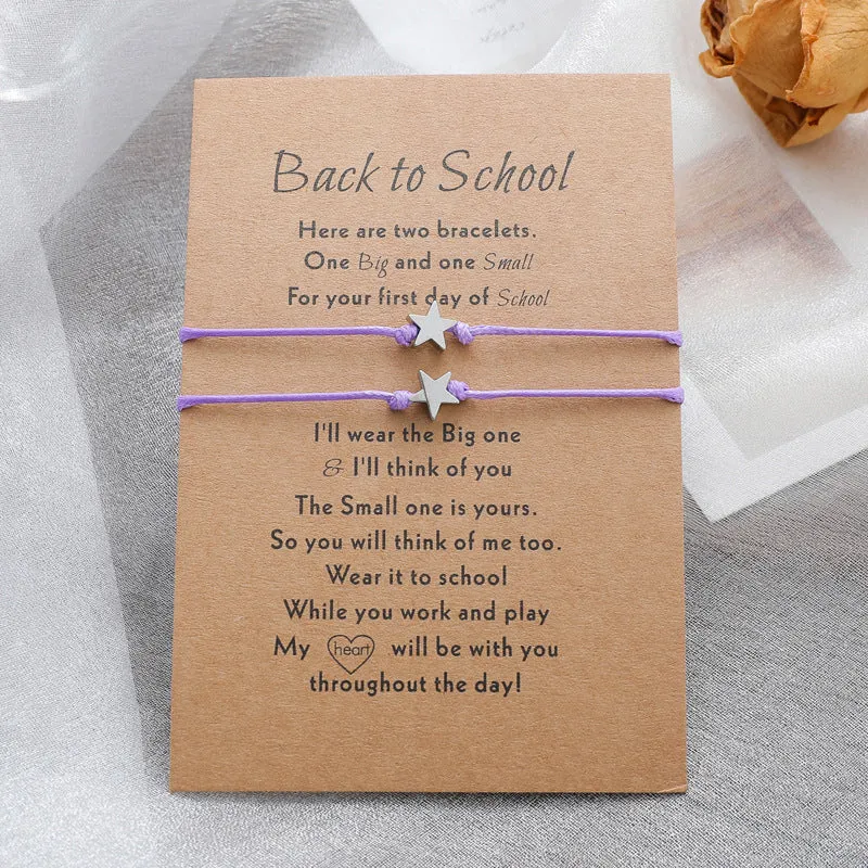 School Season Star Card Bracelet Personality