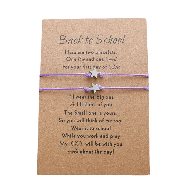 School Season Star Card Bracelet Personality