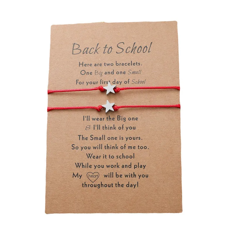 School Season Star Card Bracelet Personality