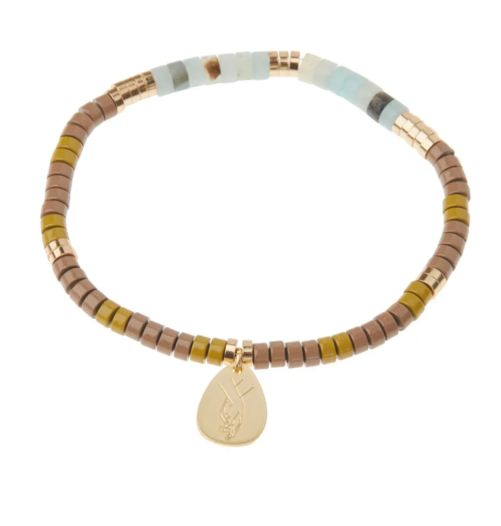 Scout Stone Intention Bracelet - Amazonite / Gold