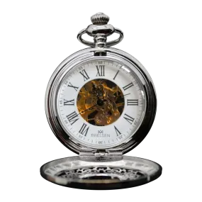 Signature Silver Mechanical Demi Pocket Watch