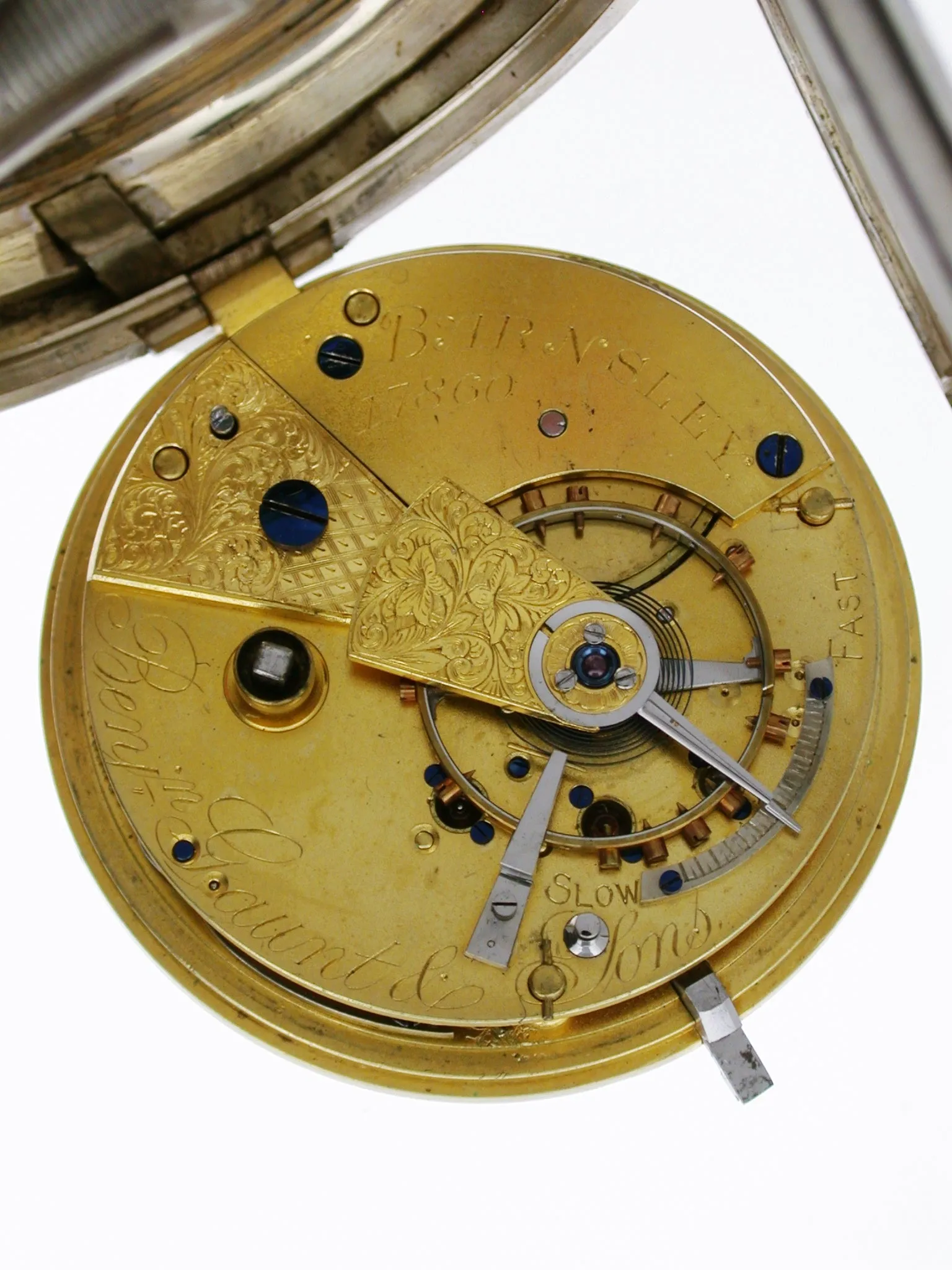 Silver Antique Open Face Pocket Watch London 1892