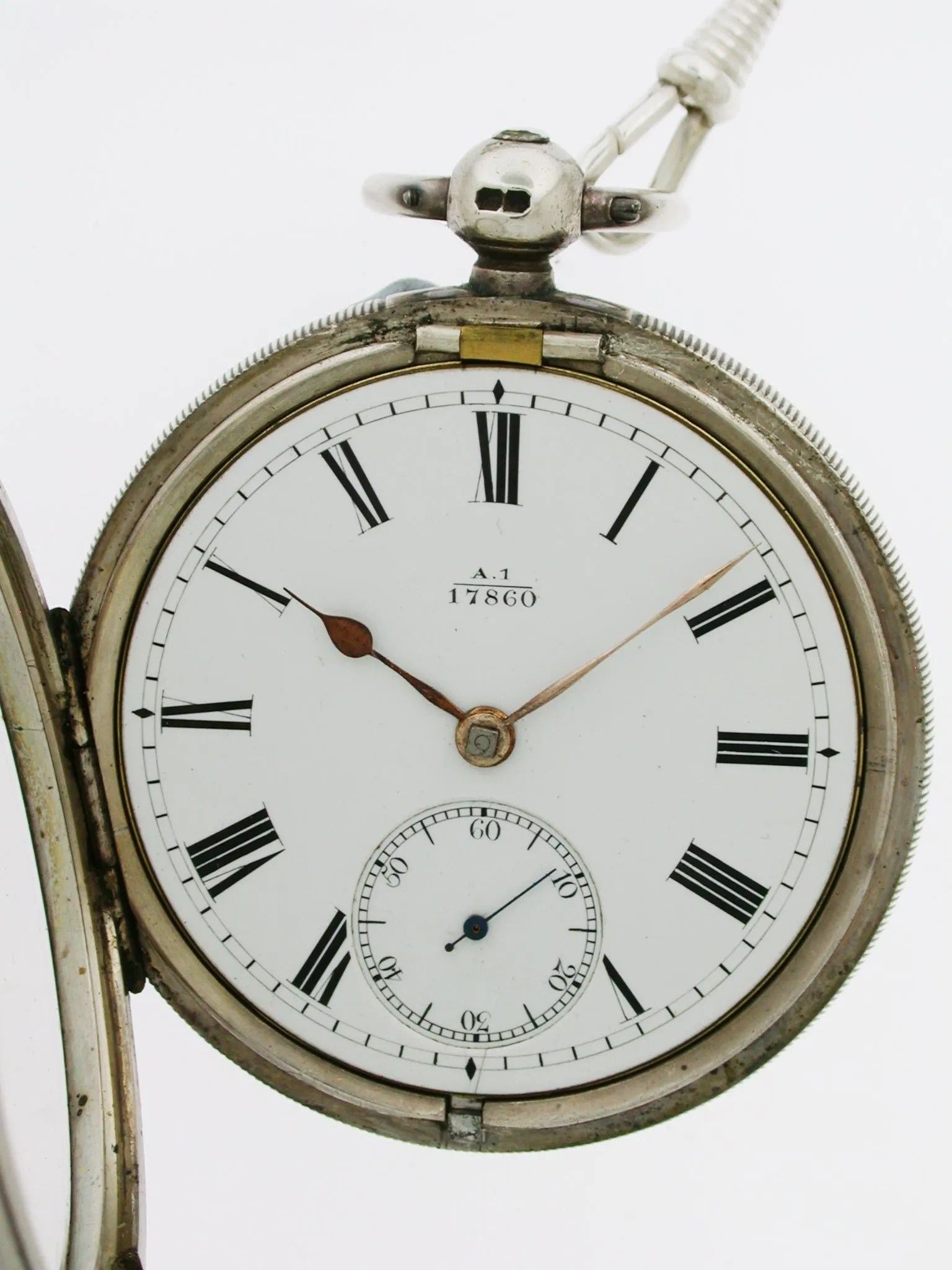 Silver Antique Open Face Pocket Watch London 1892