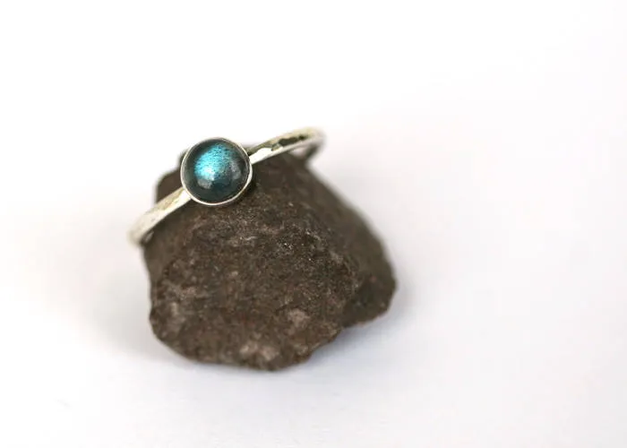 Simple Labradorite Stacking Ring