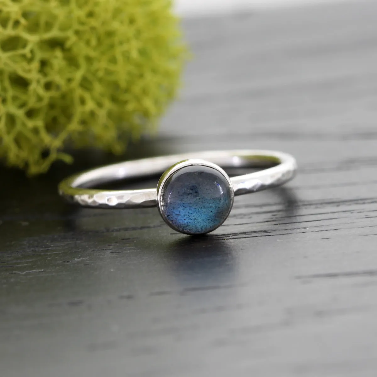 Simple Labradorite Stacking Ring