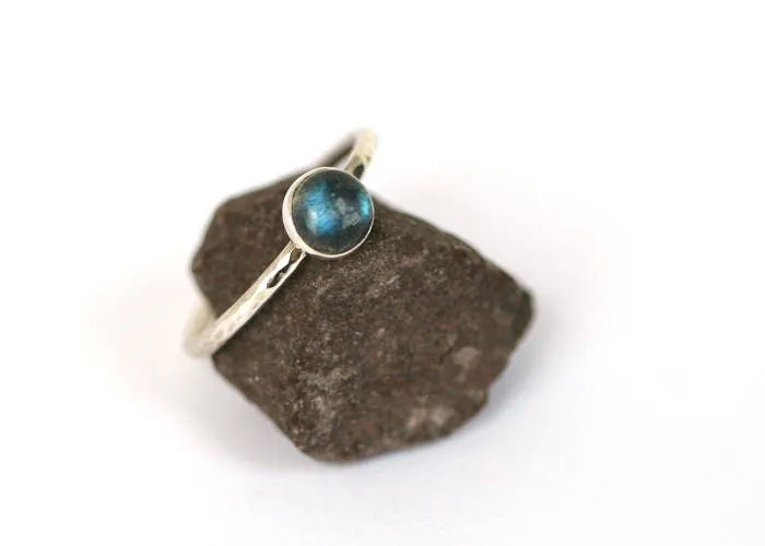 Simple Labradorite Stacking Ring