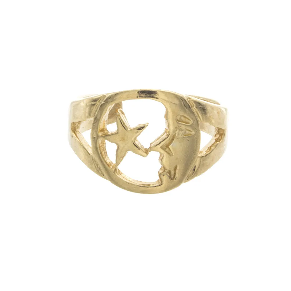 Star and Moon Toe Ring