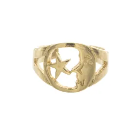 Star and Moon Toe Ring