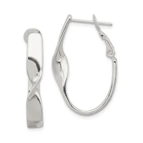 Sterling Silver Twisted Clip Back Earrings